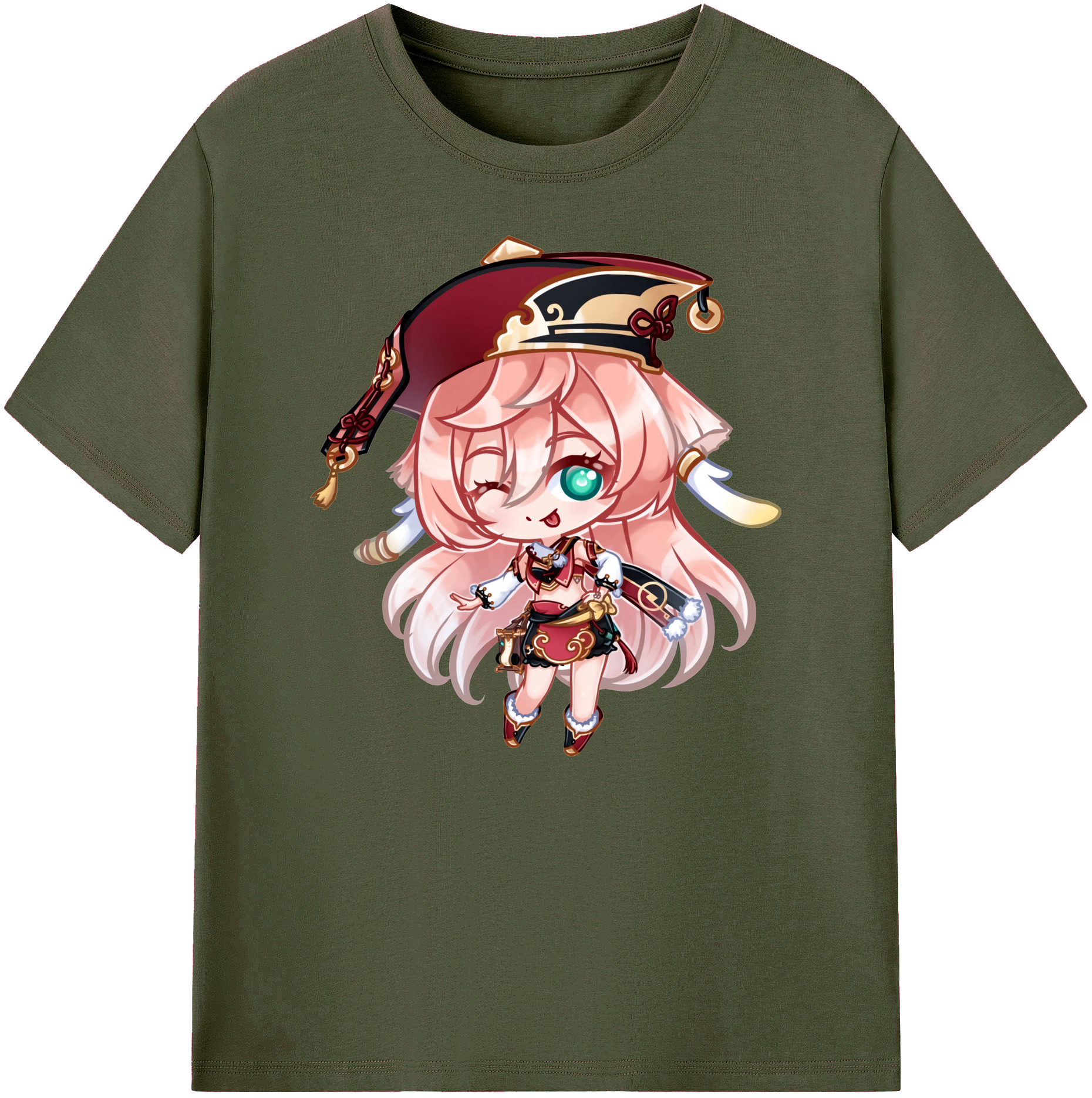 げんし神 ヤンフェイ genshin Yanfei 綿100％ メンズ半袖Tシャツ｜肌触りやわらか＆通気性